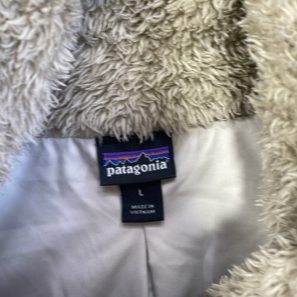 Patagonia Los Gatos Tan High Pile Fleece Vest Full Zip Pockets Size Large - Picture 2 of 12